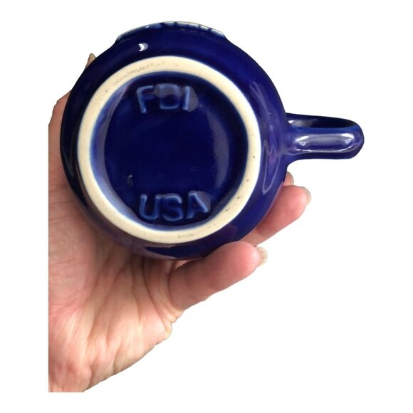 Vintage Queen's University Toronto Coffee Mug Cobalt Blue USA Pottery Mug - Picture 6 of 13